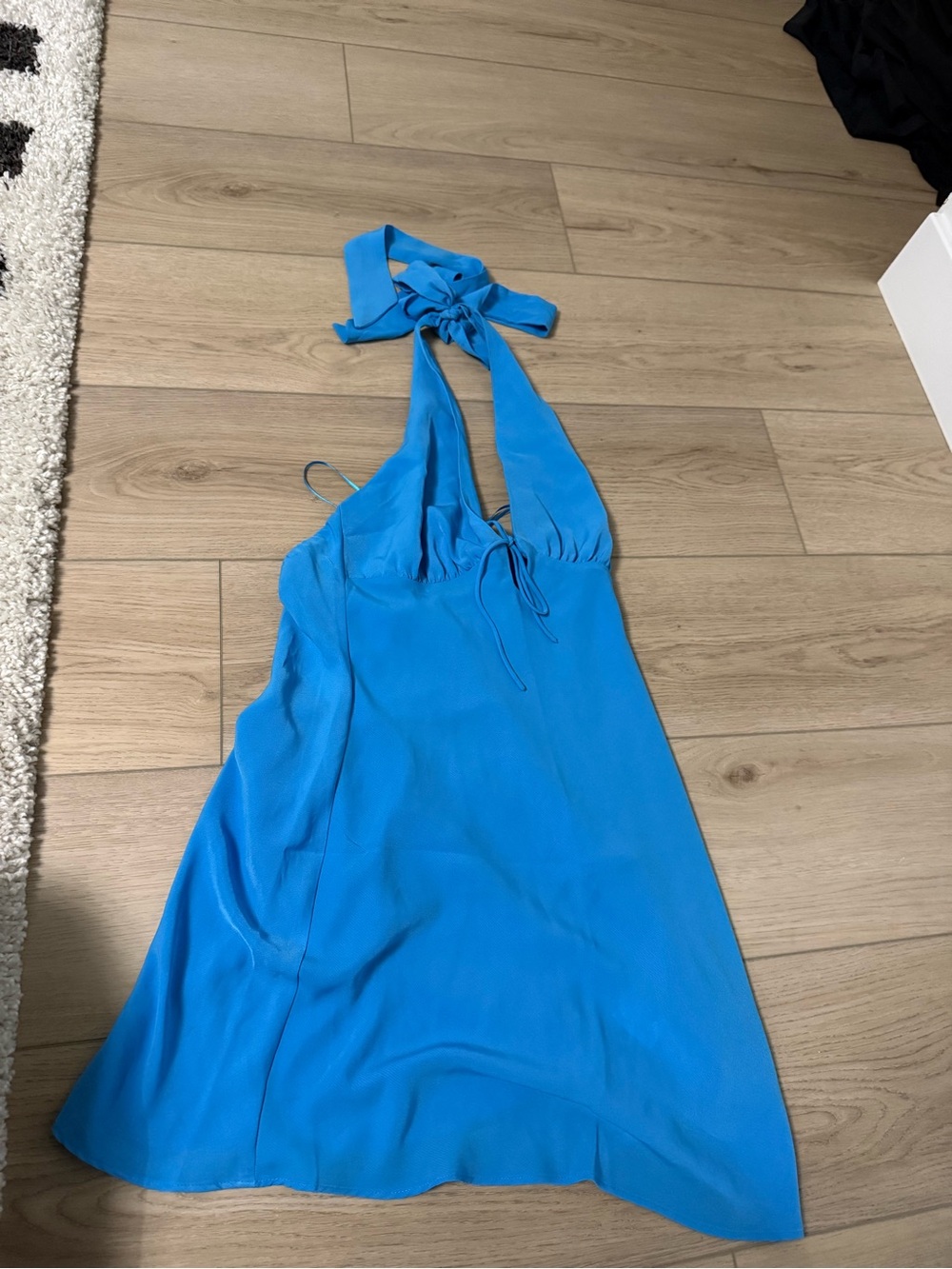 Abercrombie & Fitch Bright Blue Halter Mini Dress